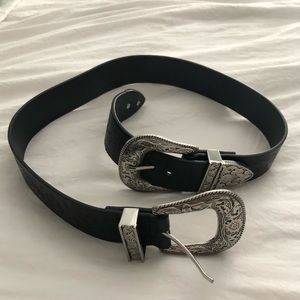 Black western style belt